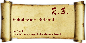 Rokobauer Botond névjegykártya