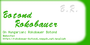 botond rokobauer business card